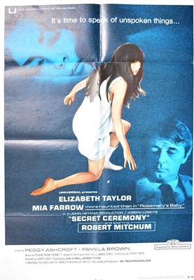 Lot 271 - Two 1-sheet posters Secret Ceremony (1968) and Séance on a Wet Afternoon (1964)