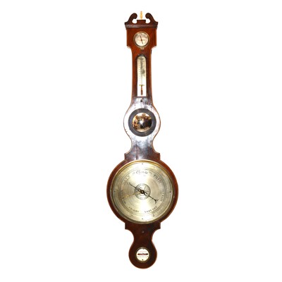 Lot 603 - George IV mahogany banjo barometer