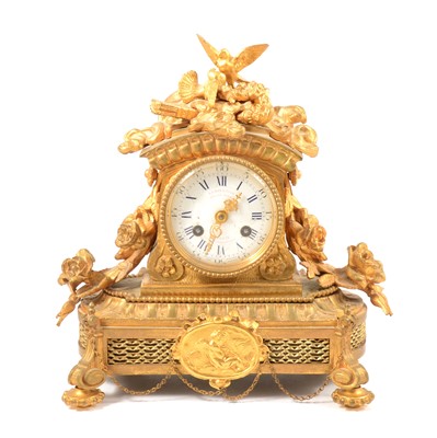 Lot 158 - French ormolu mantel clock