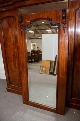 Lot 261 - Victorian mahogany triple wardrobe