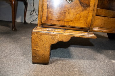 Lot 207 - George I style walnut kneehole desk, late 19th/early 20th Century