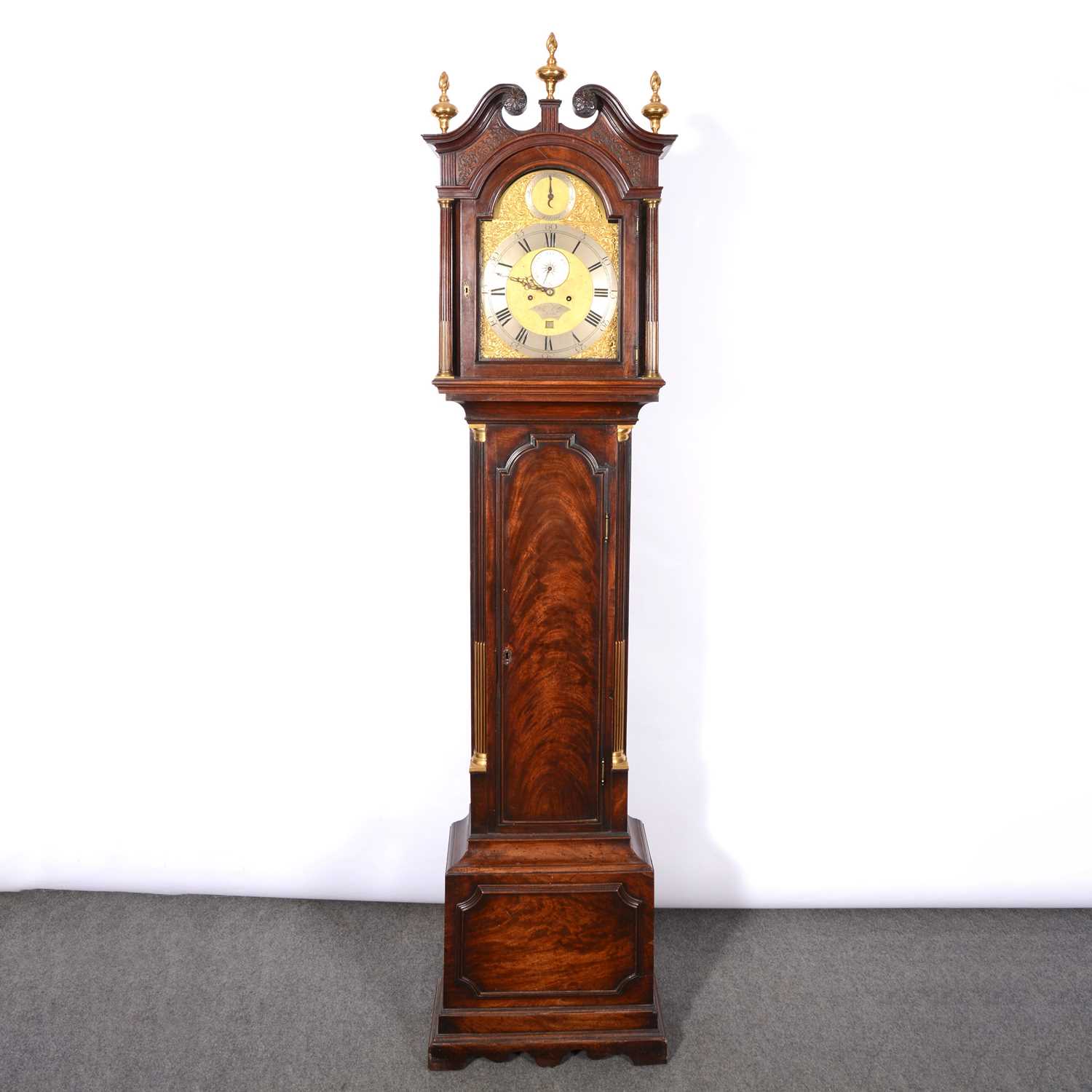 Lot 183 - Mahogany longcase clock