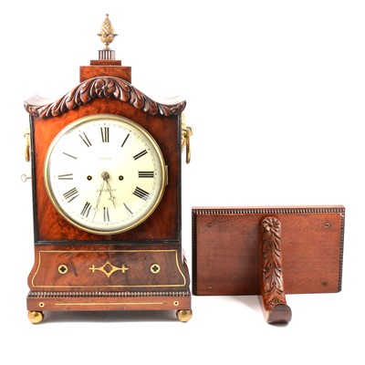 Lot 383 - William IV mahogany bracket clock and bracket