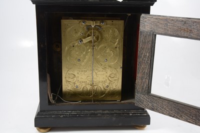 Lot 165 - Ebonised bracket clock, 17th Century style, probably 18th Century