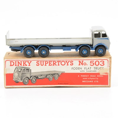 Lot 279 - Dinky Toys die-cast model 503 Foden flat truck and Builder accessory outfit 1A