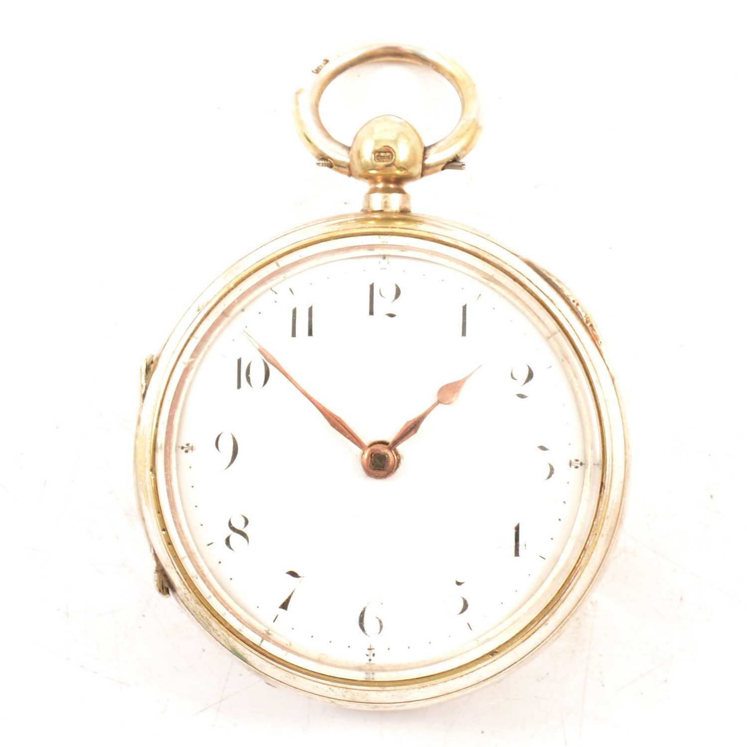 Lot 280 - A nickel cased open-face pocket watch