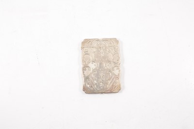Lot 77 - Victorian silver card case, Nathaniel Mills, Birmingham 1845