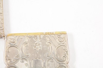 Lot 77 - Victorian silver card case, Nathaniel Mills, Birmingham 1845