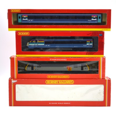 Lot 109 - Hornby OO gauge railways, seven including R586 BR bo-bo electric class 90 locomotive