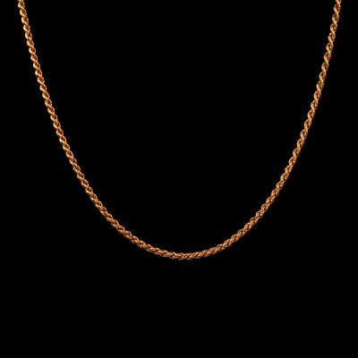 Lot 159 - A 9 carat chain link necklace.