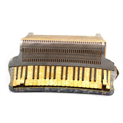 Lot 149 - Italian piano accordion, Antoria-Sila Omega, 59cm, with cloth case.