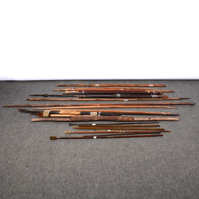 Lot 219 - Collection of bamboo spears and poles