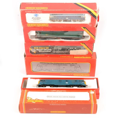 Lot 133 - Six Hornby OO gauge model railway diesel and electric locomotives