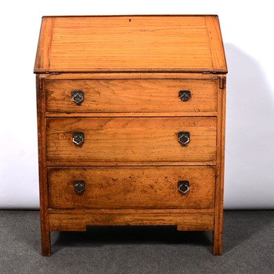 Lot 348 - Edwardian light oak bureau