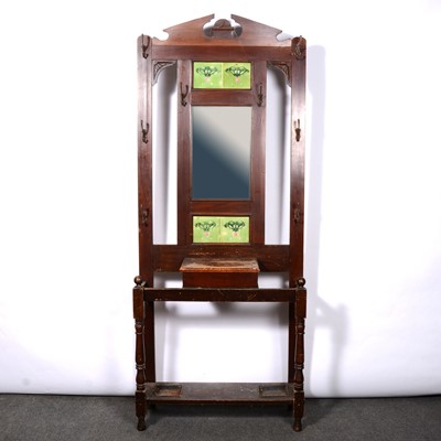 Lot 300 - Edwardian stained wood hallstand