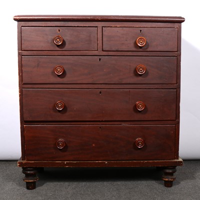 Lot 337 - Victorian painted pine chest of drawers