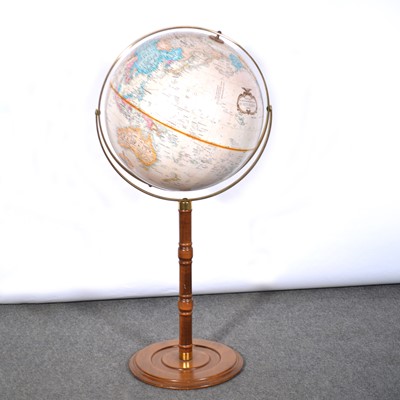 Lot 174 - Brass mounted 16" terrestrial globe, by Replogle Globes Inc