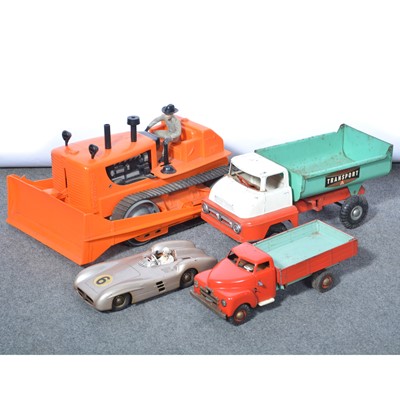Lot 137 - Four large scale toy vehicles including Silberpfeil Mercedes Silver-Arrow