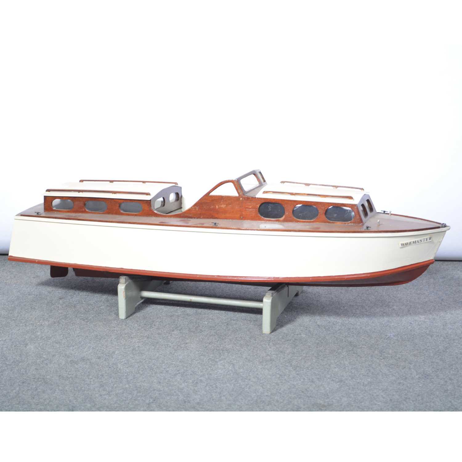 Lot 199 - A scratch built pond cabin cruiser 'Wavemaster' with ED Mk4 motor.