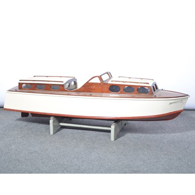 Lot 199 - A scratch built pond cabin cruiser 'Wavemaster' with ED Mk4 motor.