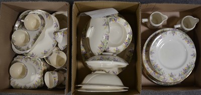 Lot 66 - Royal Doulton dinner and tea service, Wisteria pattern