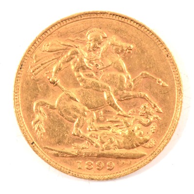 Lot 108 - A Gold Full Sovereign Victoria Veiled Head 1899.