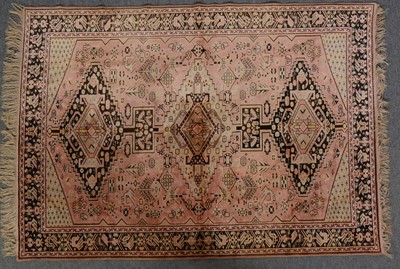 Lot 399 - Belgium cotton Persian pattern rug, 184cmx123cm