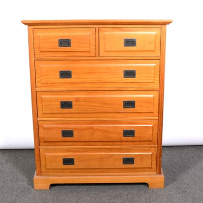 Lot 519 - Contemporary satin birch bedroom furniture