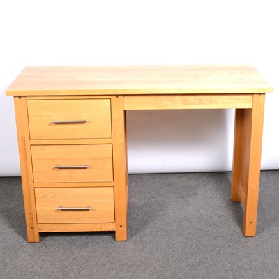 Lot 419 - Contemporary ash desk, stool and occasional table