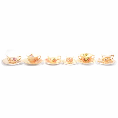 Lot 87 - Royal Worcester, collection of trios, cups and saucers