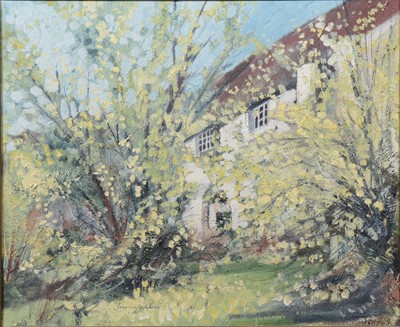 Lot 318 - Jeremy Barlow, A cottage in spring.