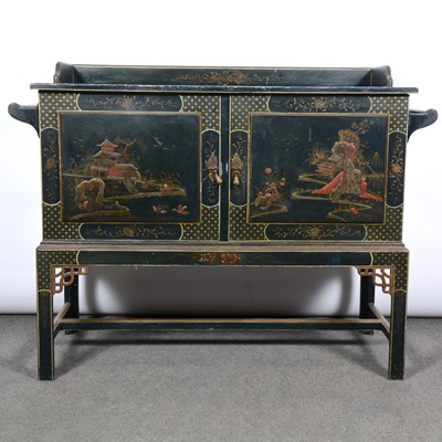 Lot 341 - Early 20th Century Chinoiserie painted washstand