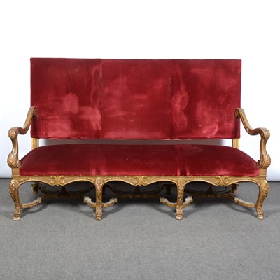 Lot 474 - French walnut settee