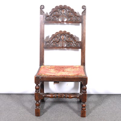 Lot 395 - Joined oak side chair