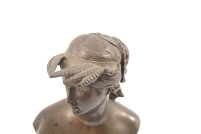 Lot 186 - Paul Stotz, A pair of bronze busts of young women