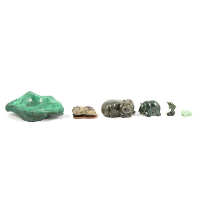 Lot 97 - A collection of mineral figures and animals.