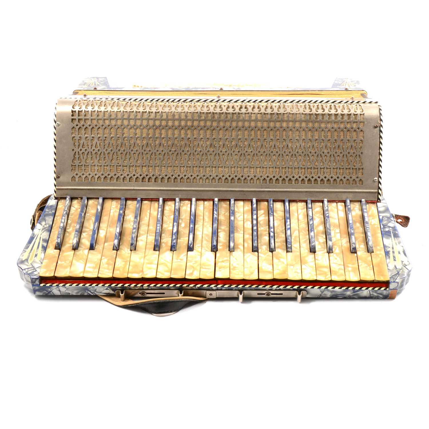 Lot 150 - German accordion, Pietro, 53cm, in original cloth case.