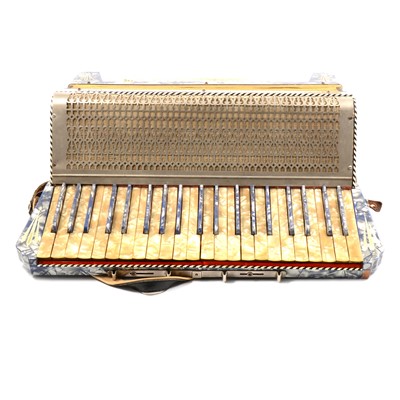 Lot 150 - German accordion, Pietro, 53cm, in original cloth case.