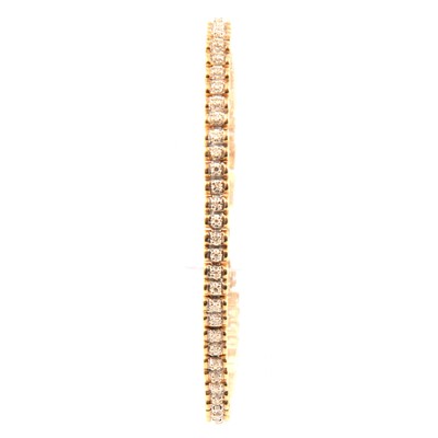 Lot 166 - A 9 carat gold diamond bracelet.