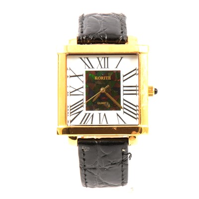 Lot 330 - Korite - an ammolite wristwatch and bracelet.