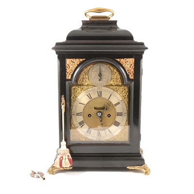 Lot 115 - Thomas York, London, An ebony bracket clock