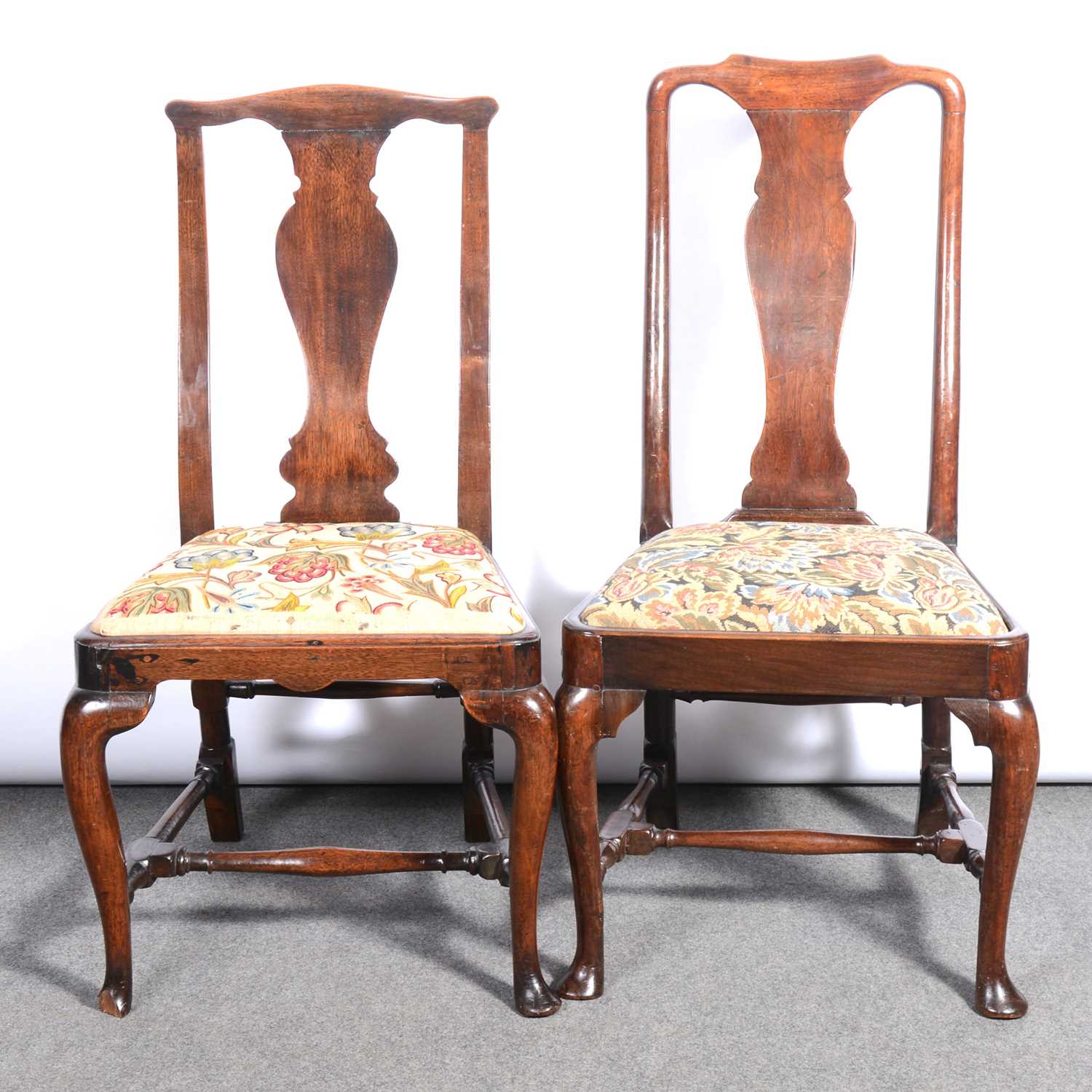 Lot 72 - Five mid 18th century dining chairs
