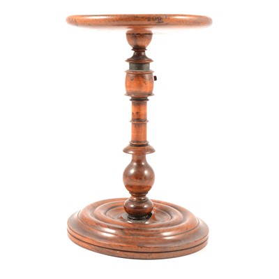 Lot 49 - A fruitwood adjustable candle stand, 18th or early 19th century