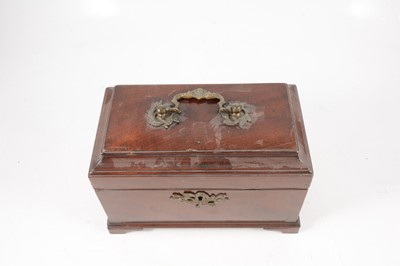 Lot 86 - A Chippendale pattern mahogany tea caddy