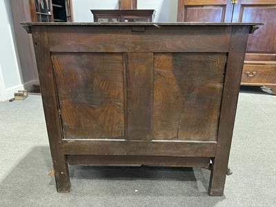 Lot 9 - A joined oak chest of drawers