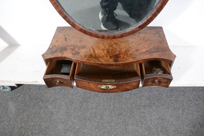 Lot 28 - A George III mahogany toilet mirror