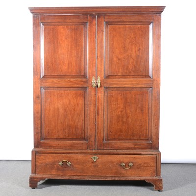 Lot 387 - A George III mahogany wardrobe