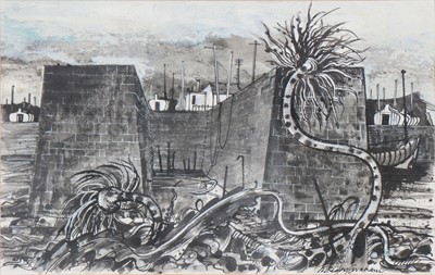 Lot 1079 - Rigby Graham - Untitled harbour scene