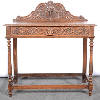 Lot 481 - Victorian oak hall table