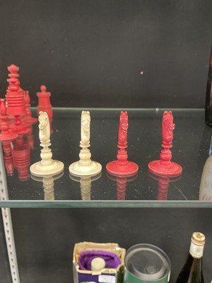 Lot 221 - Chess set, bone